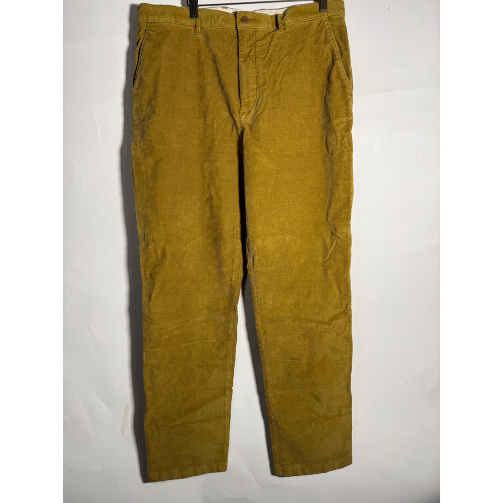 J.Crew Mens Classic Straight Corduroy Pants Mustard Gold Yellow 36x34 NWT
